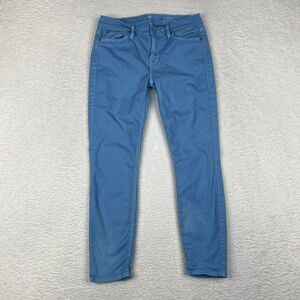 7 For All Mankind Jeans Womens 27 Blue Denim‎ Ankle Cropped Skinny Low Rise